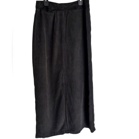 Sigrid Olsen SO BLUE Maxi Skirt Black soft Washed Denim vintage Size 8 - Picture 1 of 4